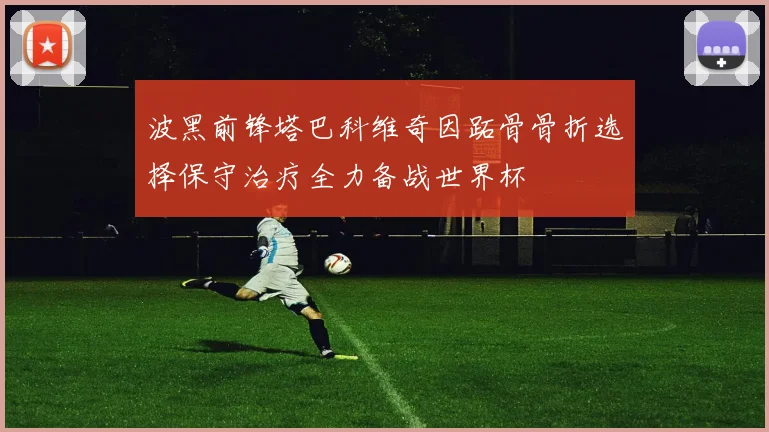 波黑前锋塔巴科维奇因跖骨骨折选择保守治疗全力备战世界杯